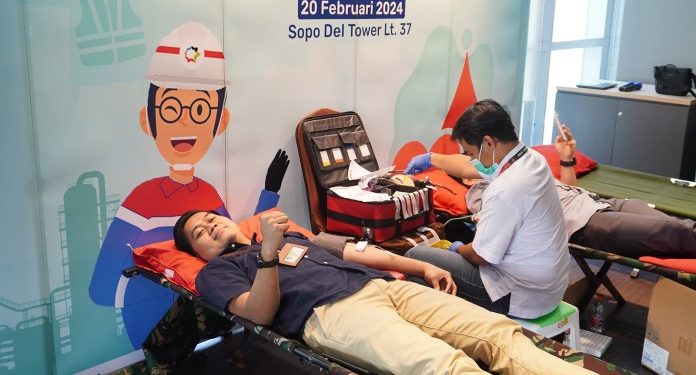 Tutup Rangkaian Peringatan Bulan K3 Nasional Dengan Donor Darah di PRPP