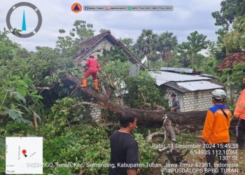 Cuaca Ekstrem Angin Puting Beliung Melanda Dua Desa di Semanding