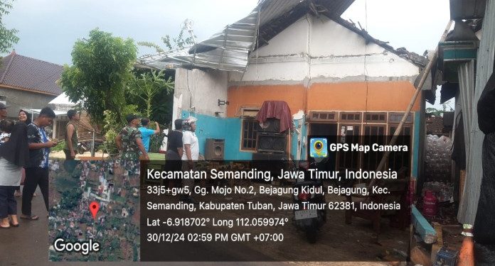 Tiga Dusun Hujan dan Angin Kencang di Semanding Sebabkan Belasan Rumah Rusak
