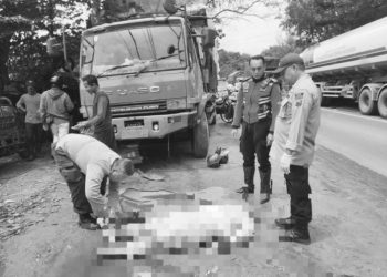 Pengendara Motor Tewas Setelah Tabrak Truk Parkir di Jalan Tuban-Bancar Diduga Jalan Berlubang Pemicu
